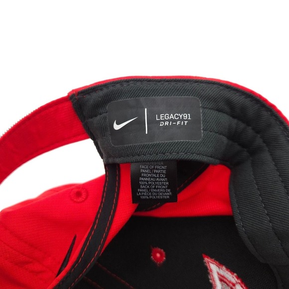 Atlanta Hawks Nike Legacy91 Dri Fit Strapback Hat Ball Cap NBA‎ Basketball Red - Picture 7 of 7
